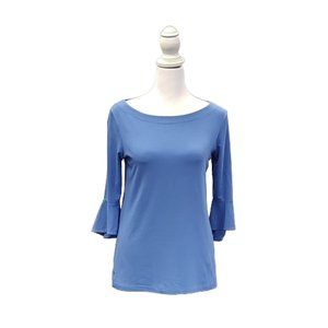 Lilly Pulitzer Blue XS Fontaine 3/4 Sleeve Top